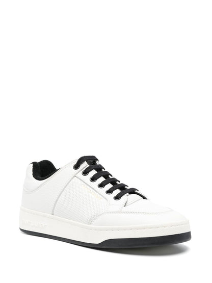 SL/61 black and white low-top sneakers in calf leather