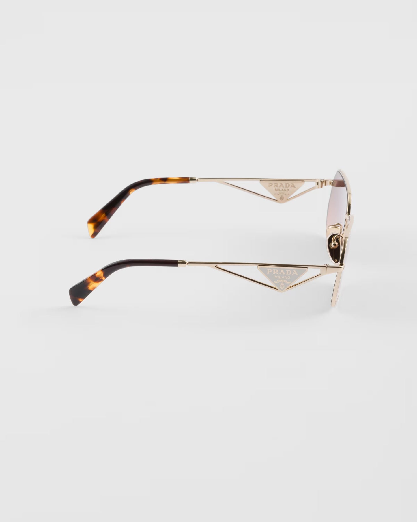 Sunglasses with Triangle Logo with Caramel Gradient Lenses
