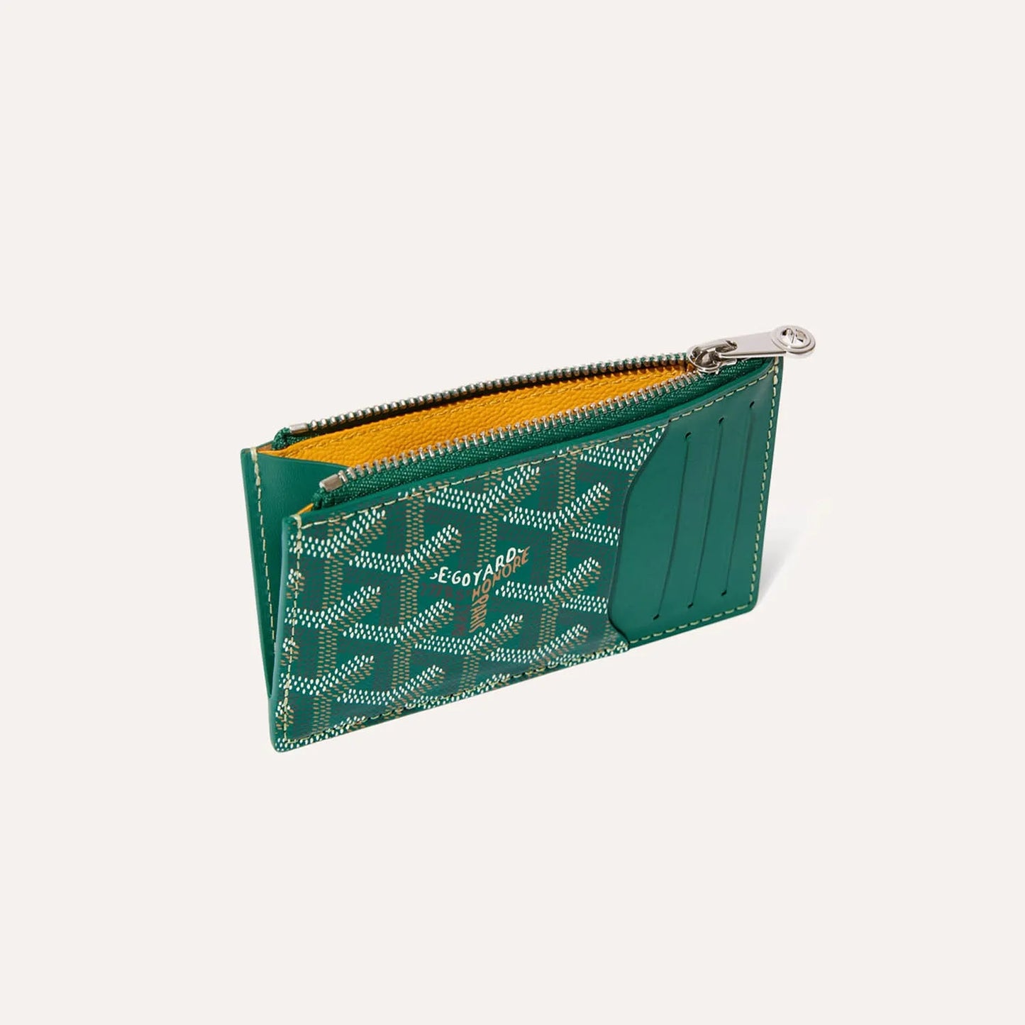 Bourbon zipped card holder Green