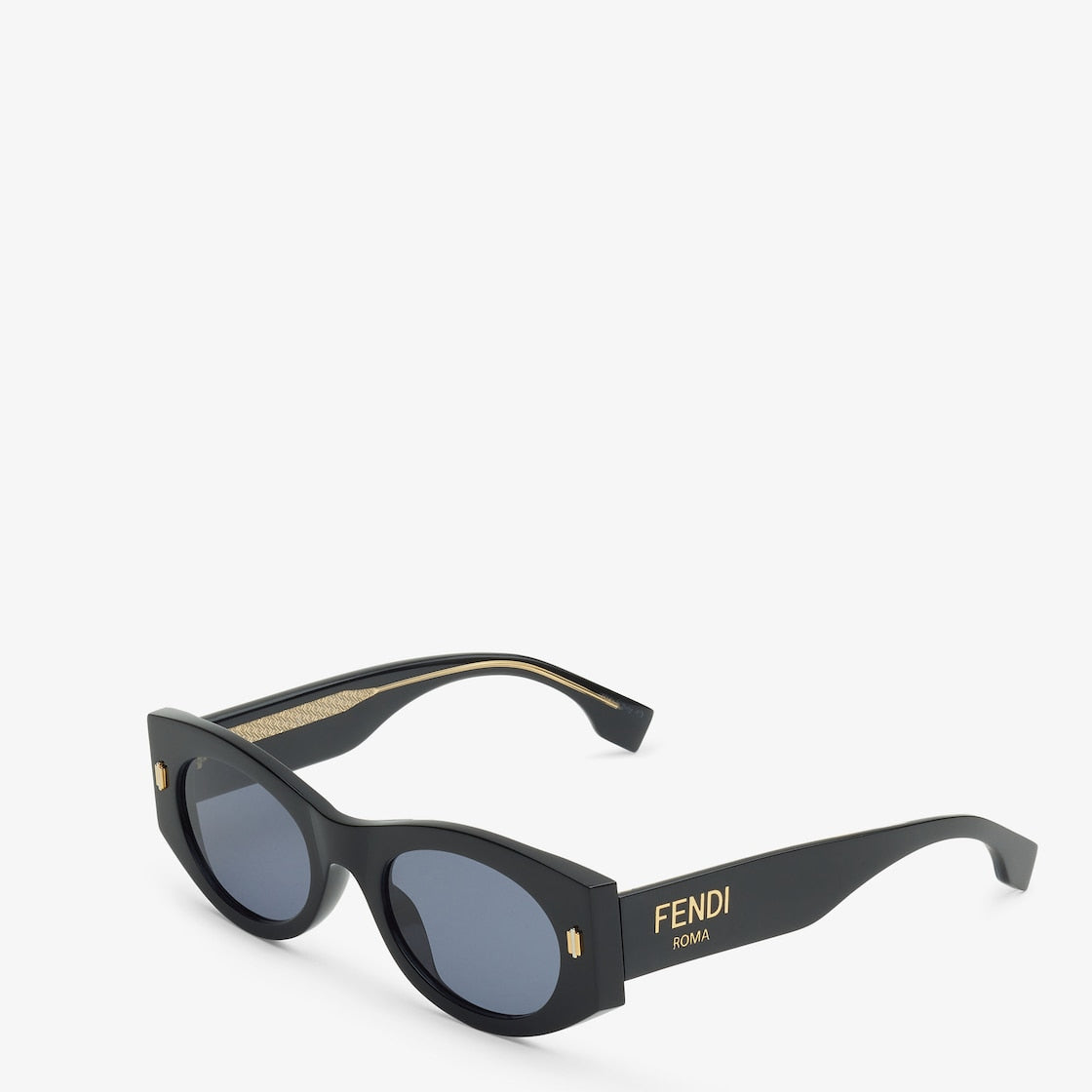 Roma women's black acetate sunglasses