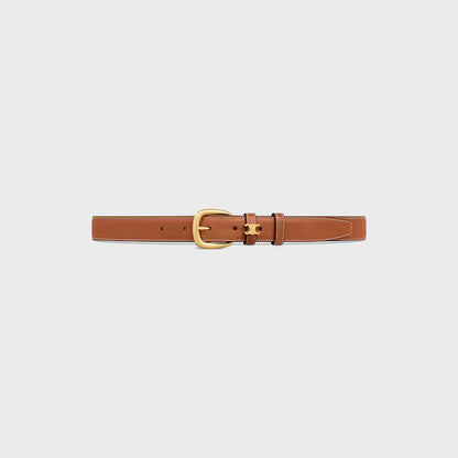Cintura Vivienne da 25mm in pelle di vitello naturale cuoio donna