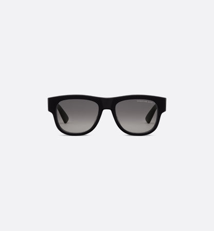 Men's Oblique S4I Black Square Sunglasses
