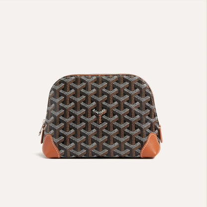 Vendôme Cosmetic Pouch Black & Tan