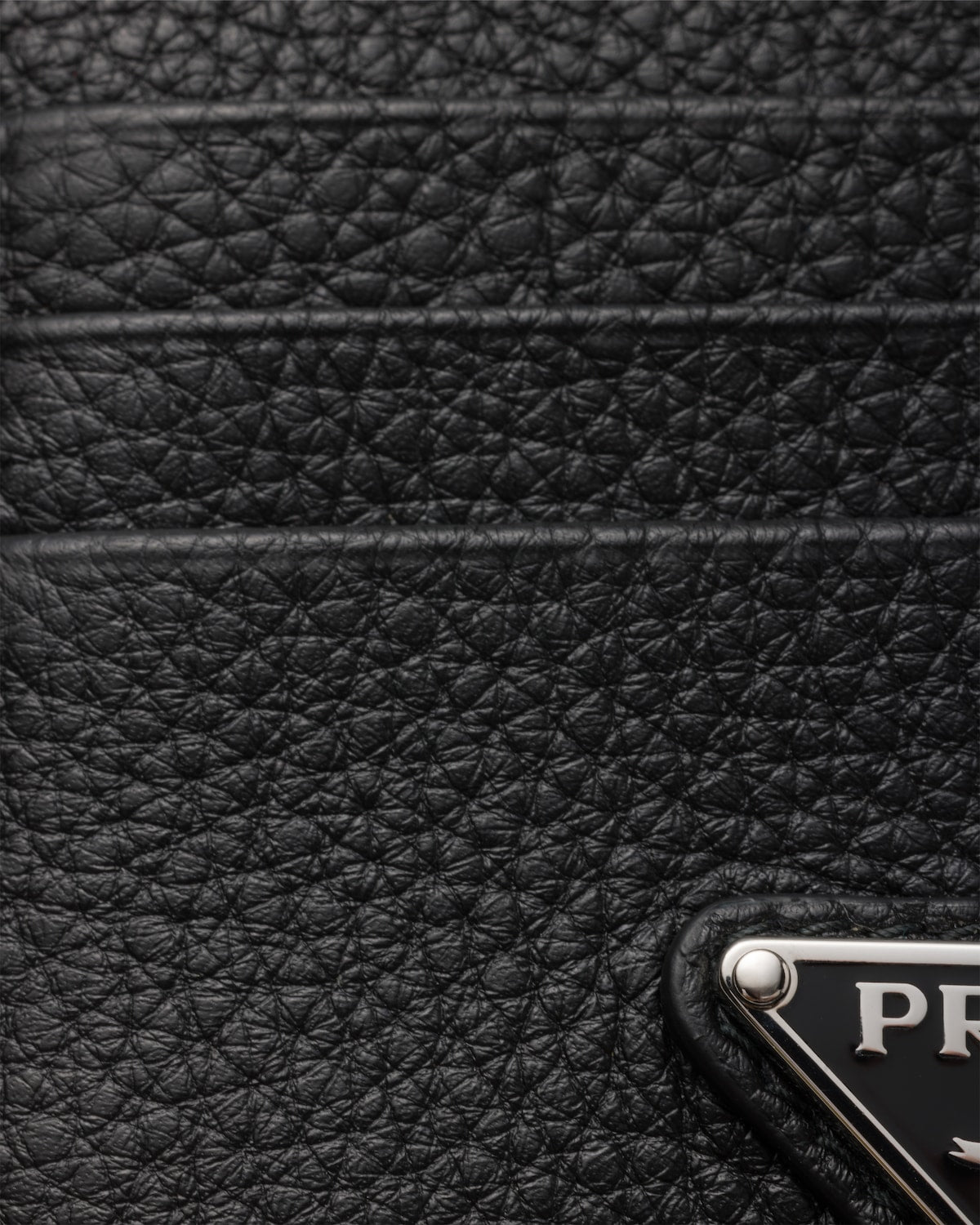 Black leather card holder