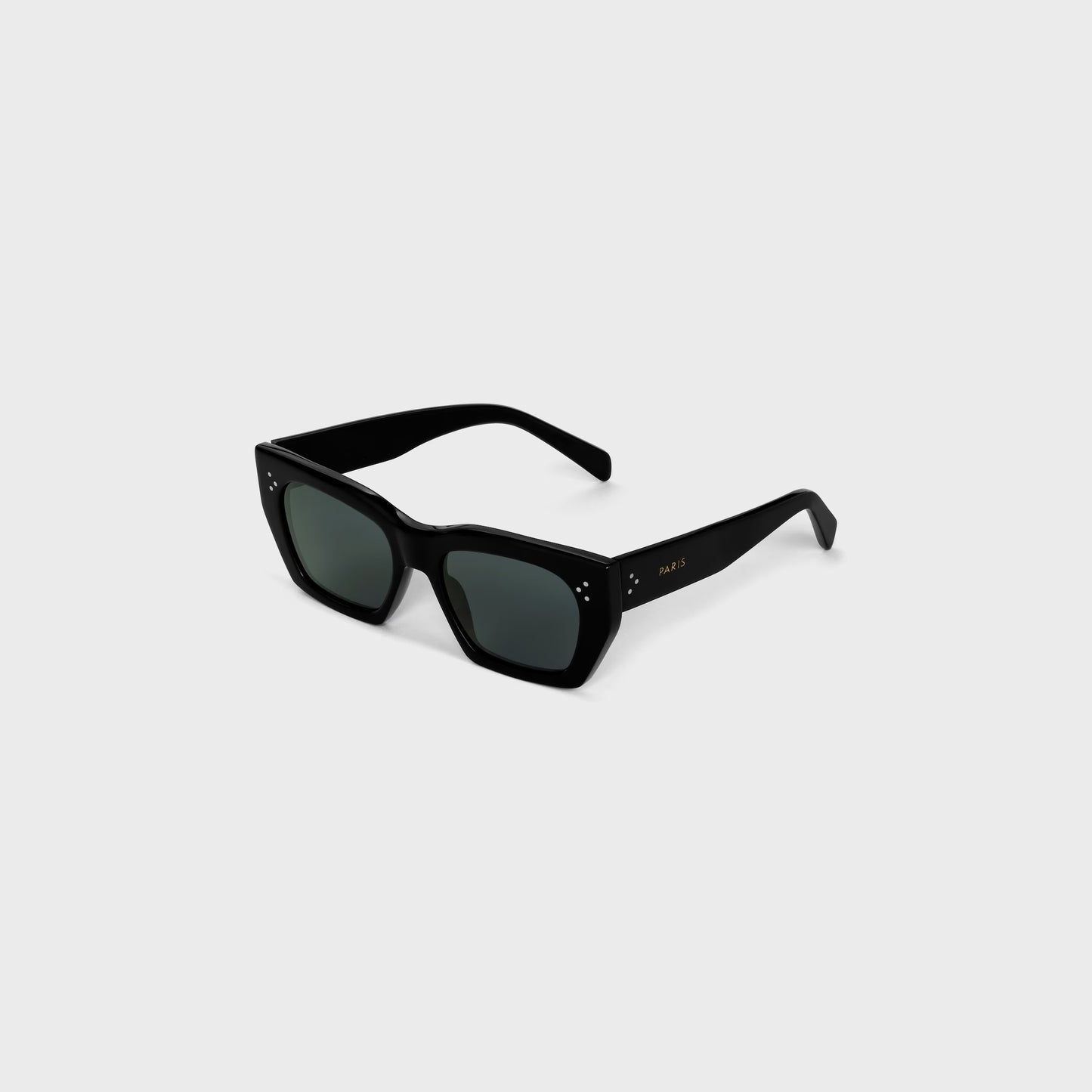 Occhiali da sole cat-eye S342 in acetato nero donna