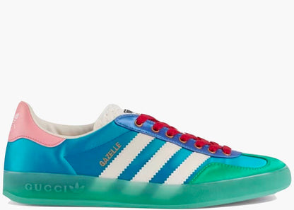GG x Adidas Gazelle Hellblaue Seide