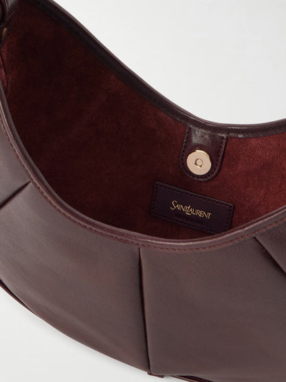 Borsa a tracolla in pelle a pannelli Mombasa bordeaux