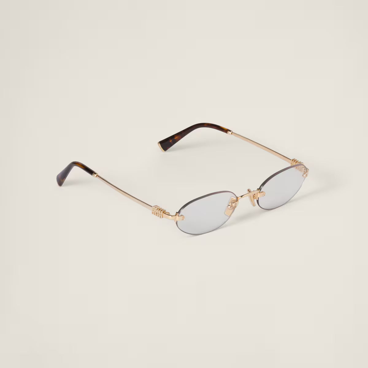 Sunglasses oval clear lenses Blu-ray