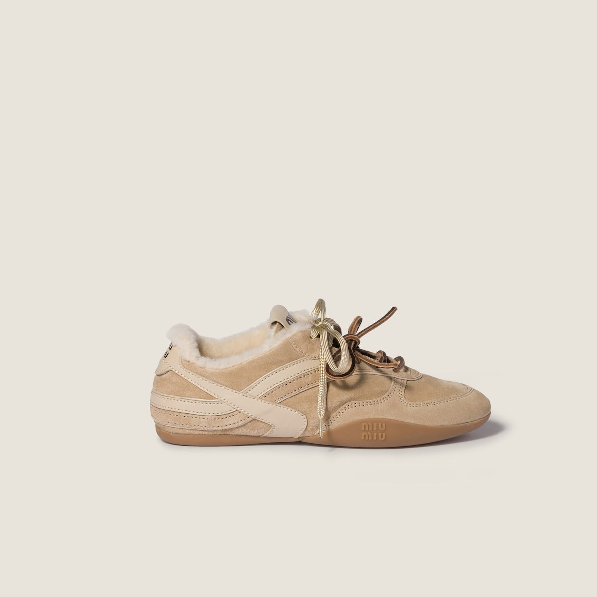 Desert suede and sheepskin Gymnasium sneakers