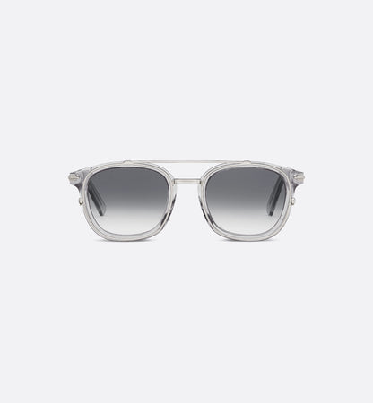 BlackSuit S14I Men's Grey Transparent Square Bio-Acetate Sunglasses