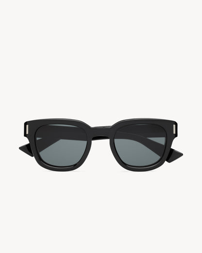 MEN'S BLACK THICK ACETATE FRAME SUNGLASSES