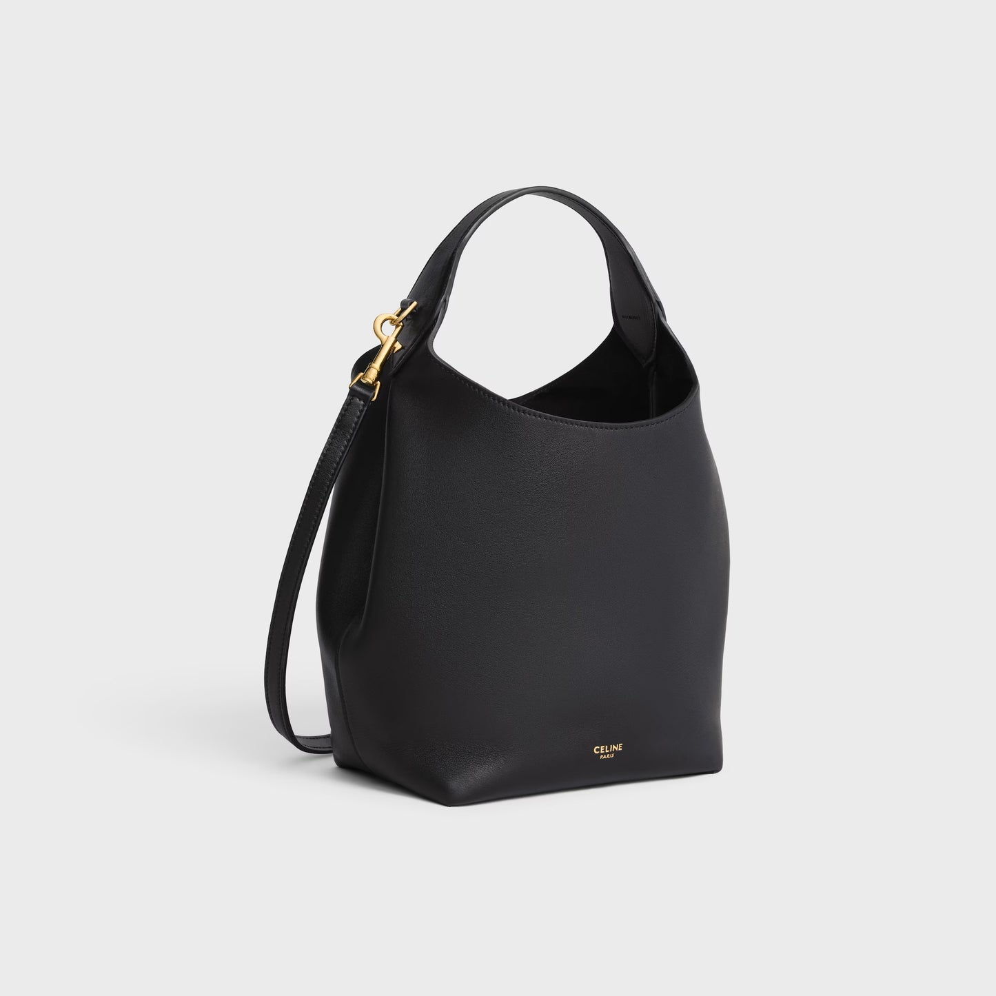 HOBO PICCOLA IN MORBIDA PELLE DI VITELLO LISCIA NERO