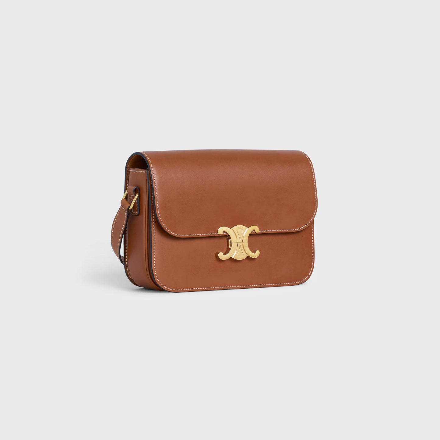 CLASSIQUE TRIOMPHE BAG IN Natural Calfskin Tan