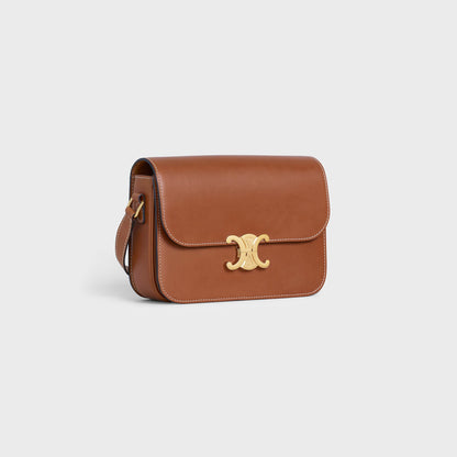 CLASSIQUE TRIOMPHE BAG IN Natural Calfskin Tan
