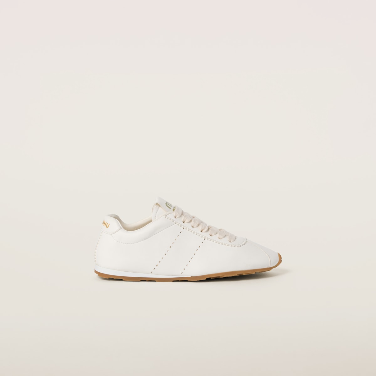 Ivory Nappa Leather Plume Sneakers
