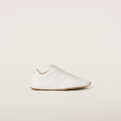 Ivory Nappa Leather Plume Sneakers