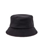 Black cotton bucket hat