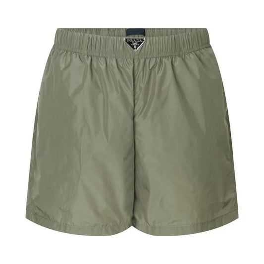 Costume da bagno in Tessuto Tecnico Verde Militario