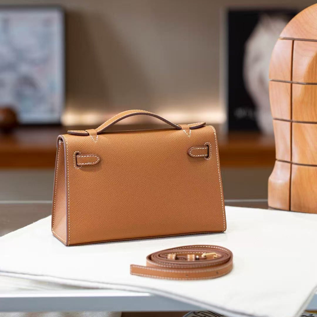 Kelly Pochette - Gold Epsom