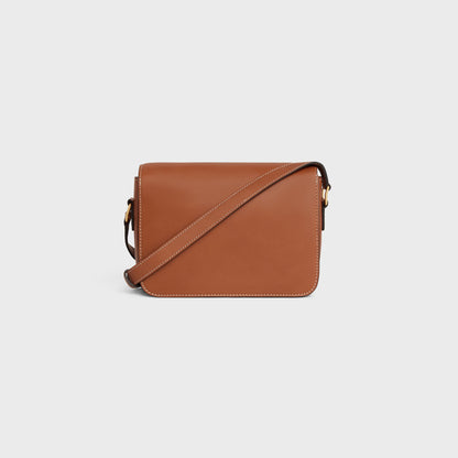 Borsa Teen Triomphe in pelle di vitello naturale CUOIO