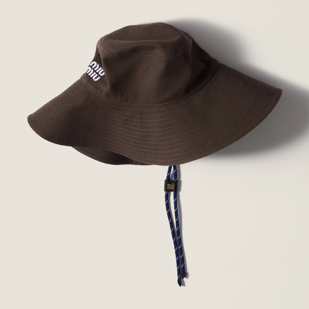 Denim hat Dark brown/Baltic blue