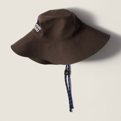 Denim hat Dark brown/Baltic blue