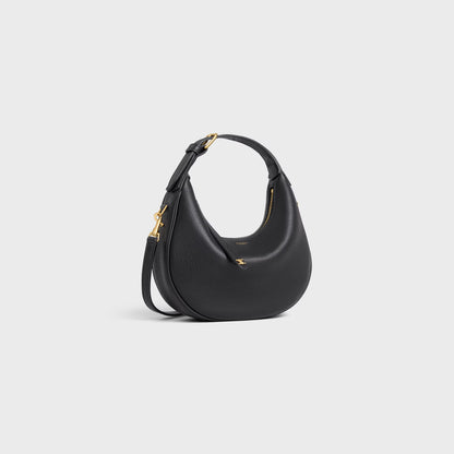Borsa Lulu Teen in pelle di vitello granata nero