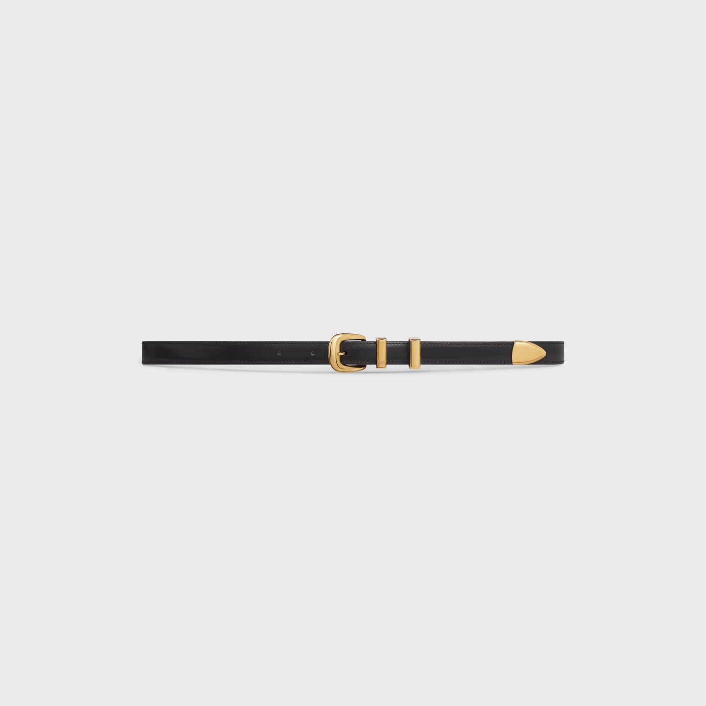 Cintura Western da 18 MM in pelle Taurillon Nero