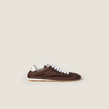 Plume sneakers in technical fabric and burnt suede
