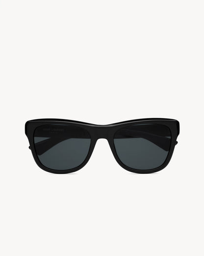 Women's black acetate cat-eye sunglasses