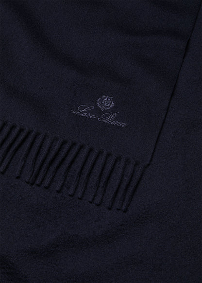 Extra Large Plain Navy Blue Scarf