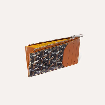 Bourbon zipped card holder Black & Tan