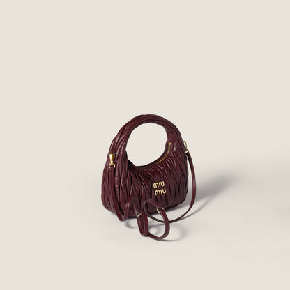 Bordeaux quilted nappa leather small Wander hobo bag