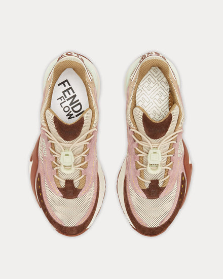 Flow Mesh & Suede Brown Low Top Sneakers