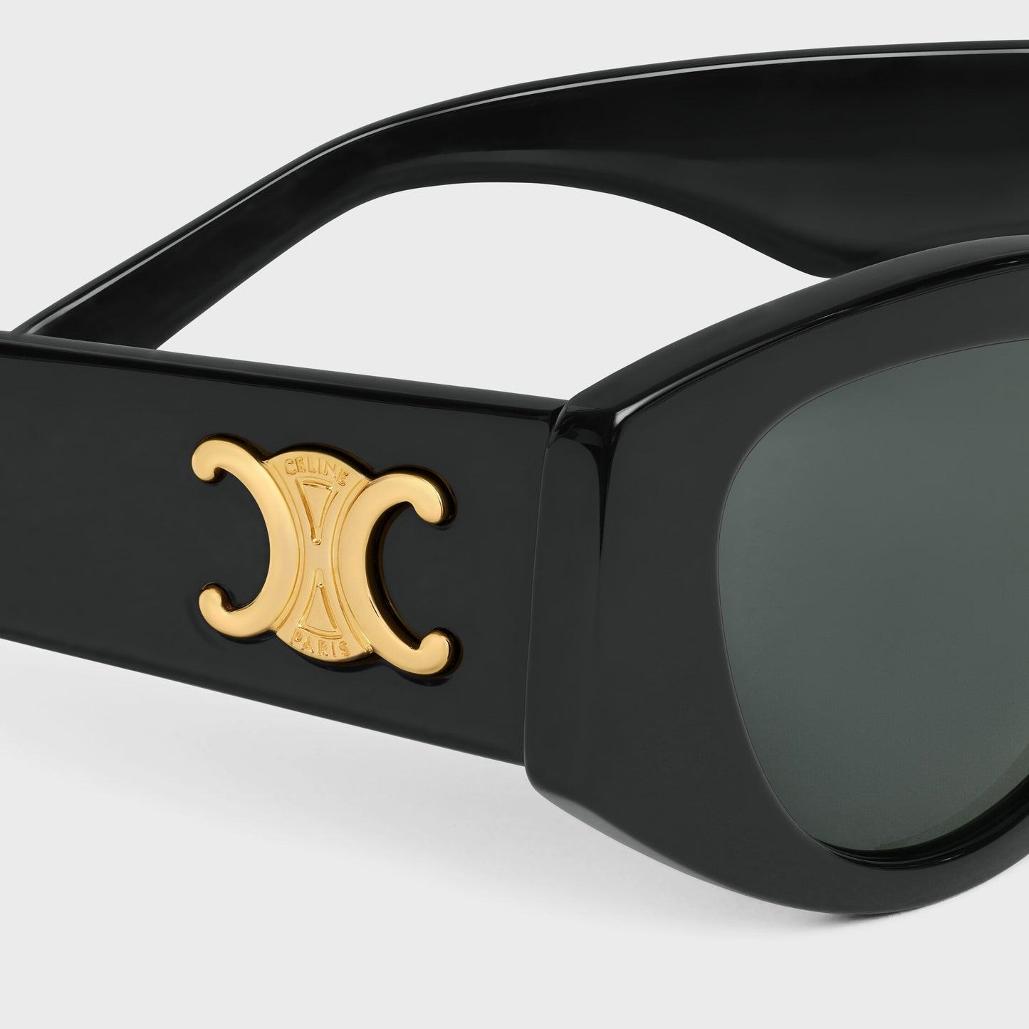 Occhiali da sole Triomphe 15 in acetato nero donna