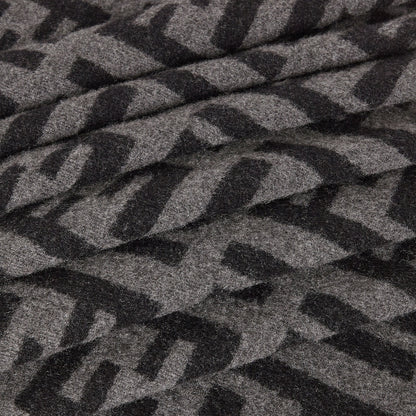 Men's grey and black FF cashmere scarf