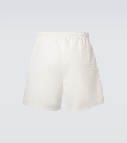 Costume da bagno con coulisse in vita elasticizzata bianco