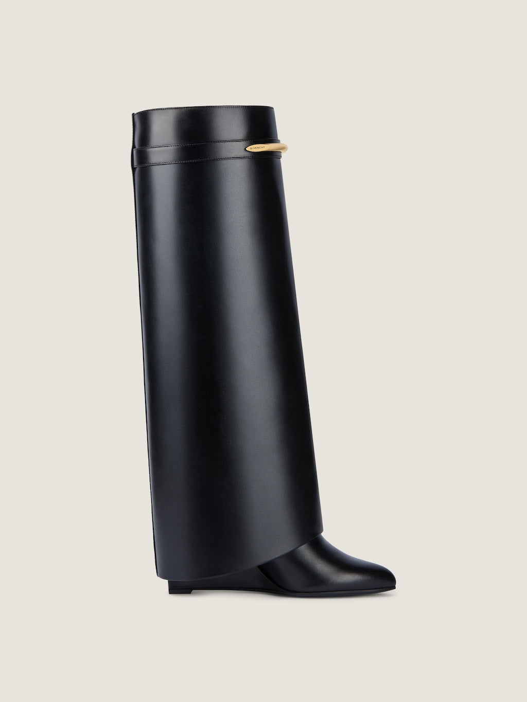 Black leather Shark boots