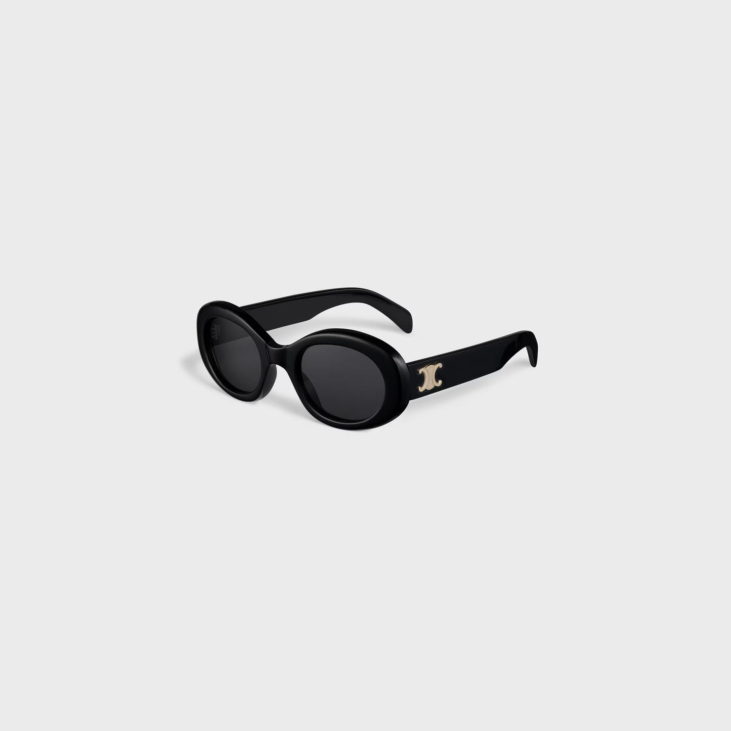 Occhiali da sole Triomphe 01 in acetato nero donna