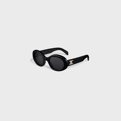 Occhiali da sole Triomphe 01 in acetato nero donna
