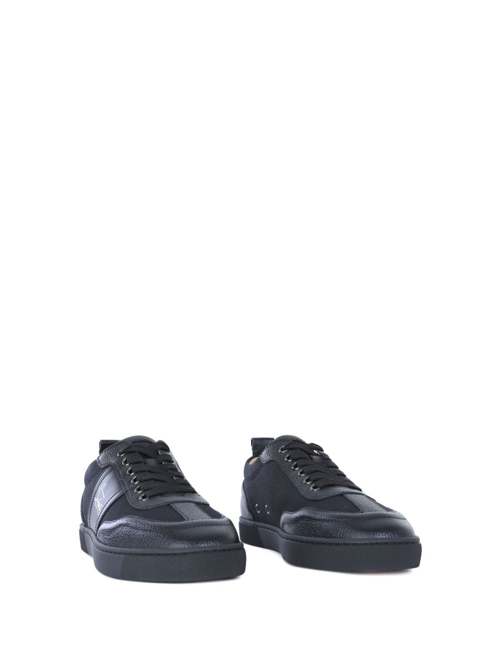 Sneakers con inserti in pelle nero