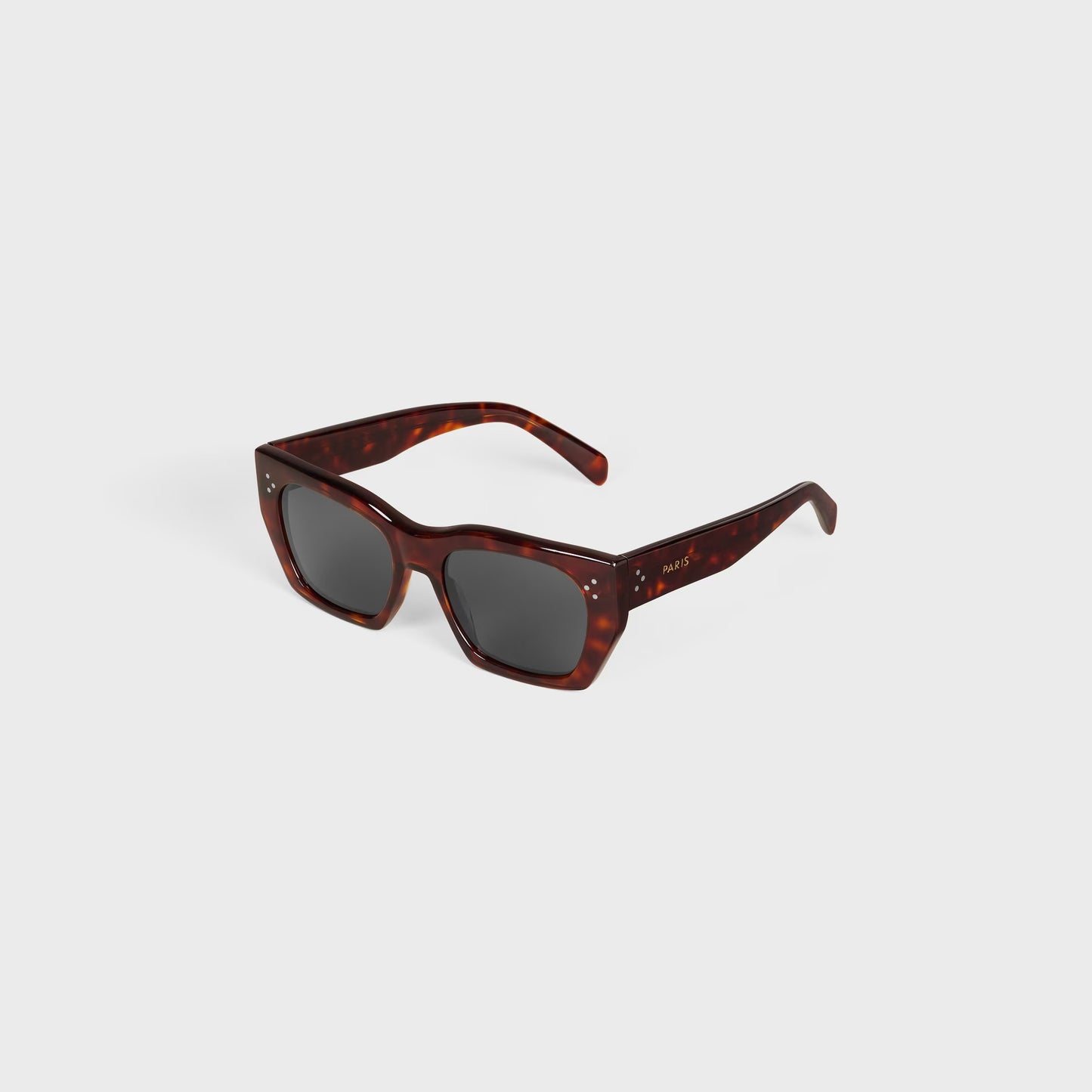 Occhiali da sole cat-eye S342 in acetato avana rosso donna
