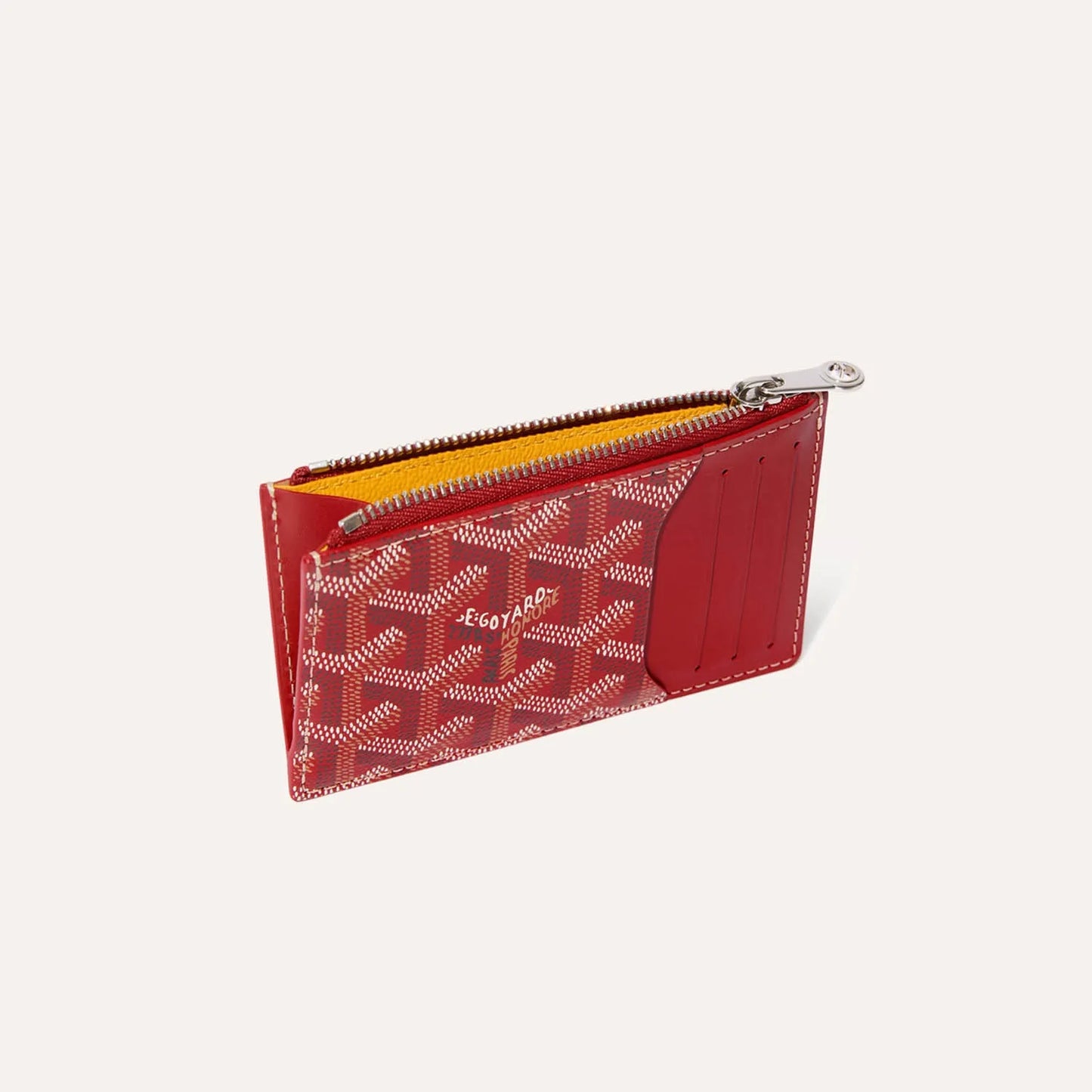 Bourbon zipped card holder Red
