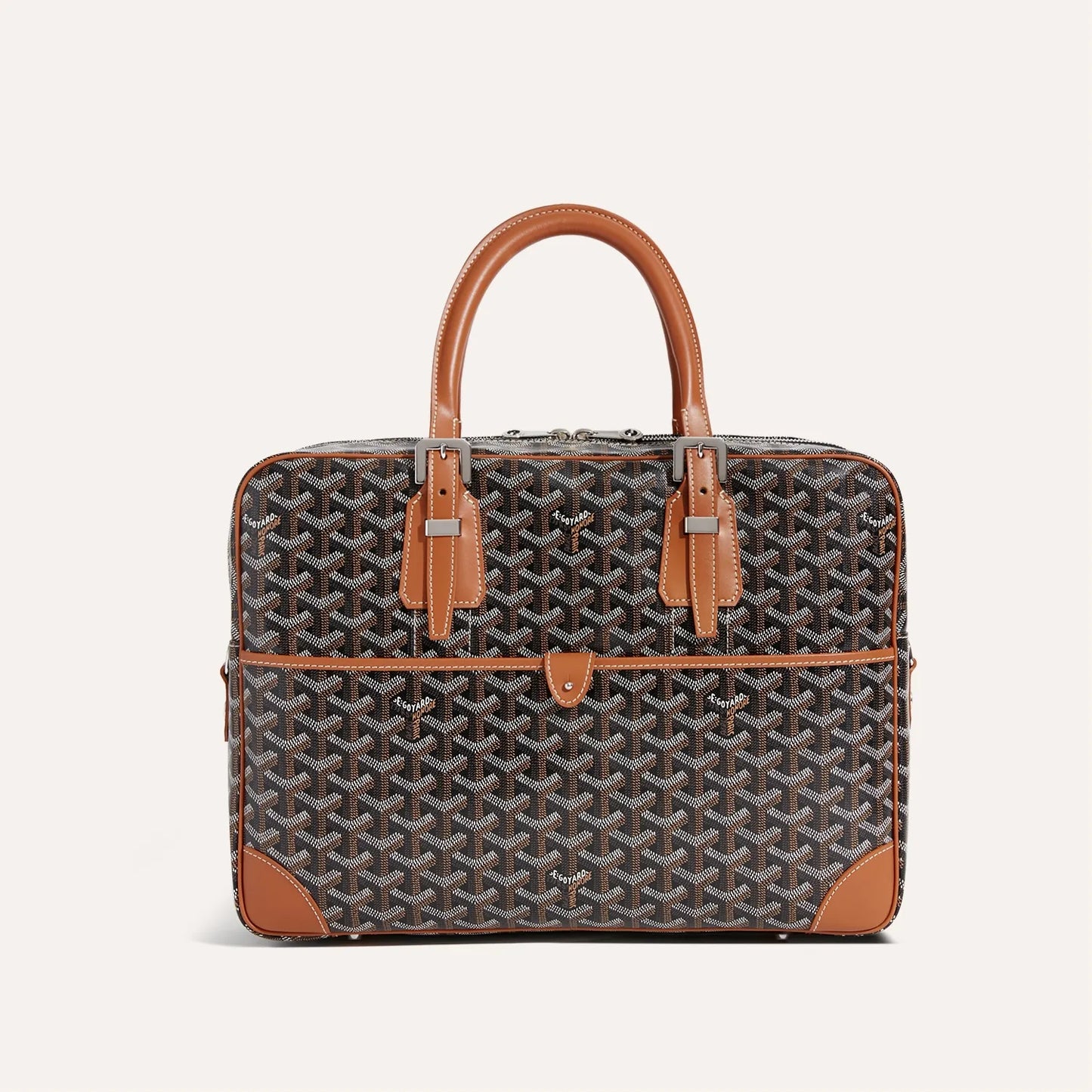 Ambassade MM Document Case Black & Tan