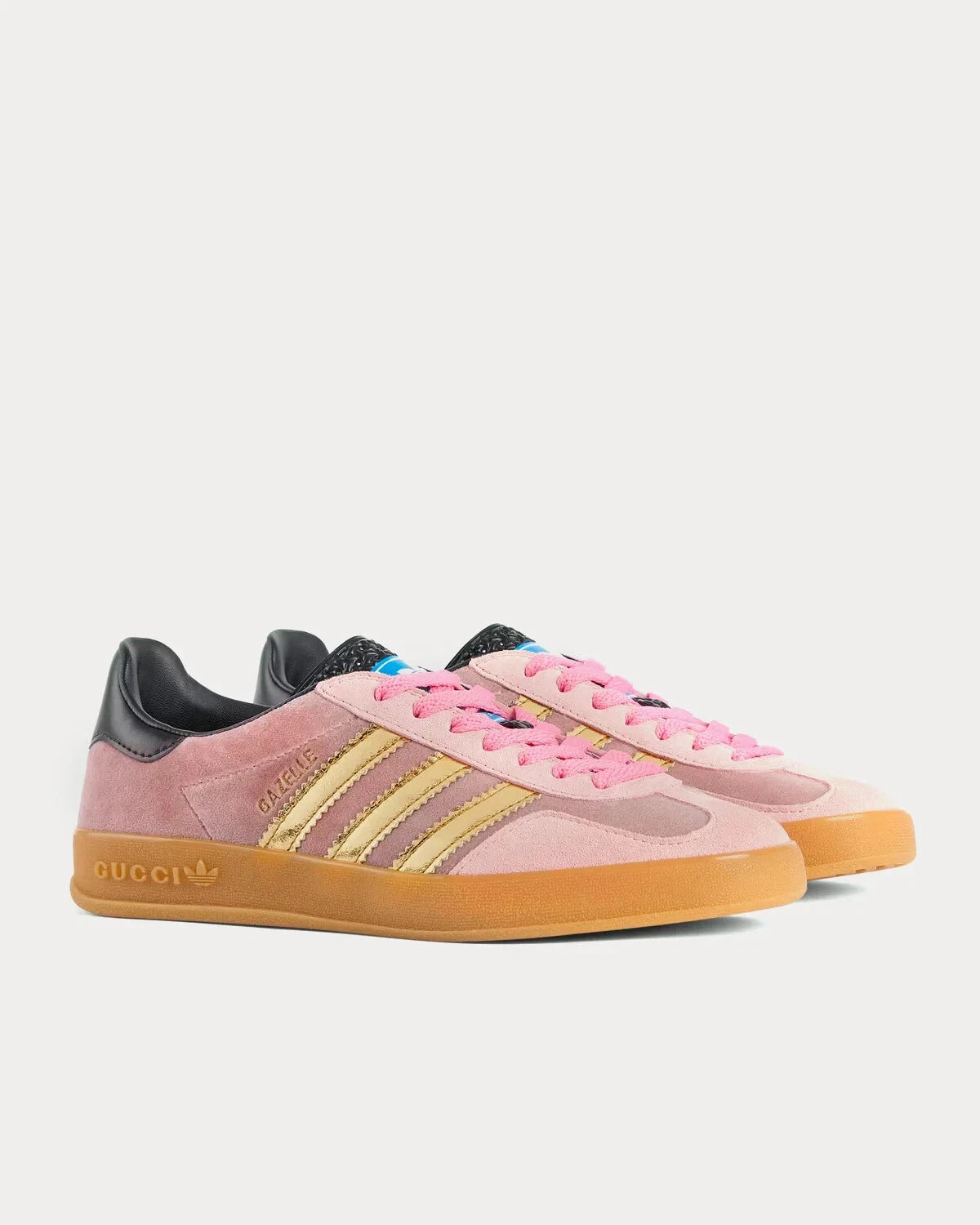 GG x Adidas Gazelle Rosa Velluto