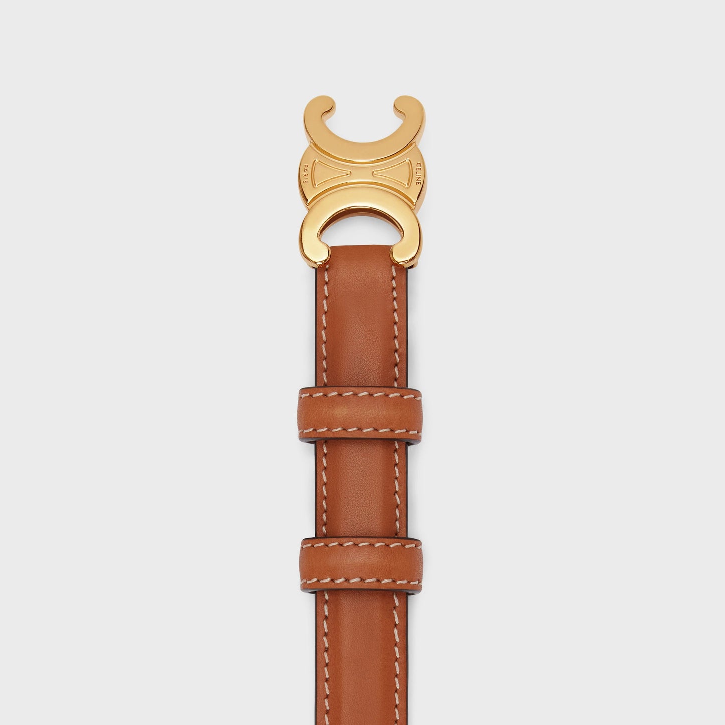 Cintura Triomphe da 18 MM in pelle di vitello naturale cuoio donna