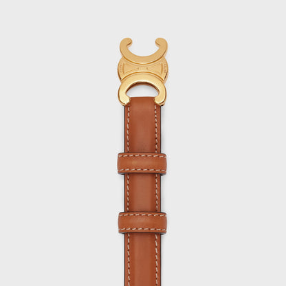 Cintura Triomphe da 18 MM in pelle di vitello naturale cuoio donna