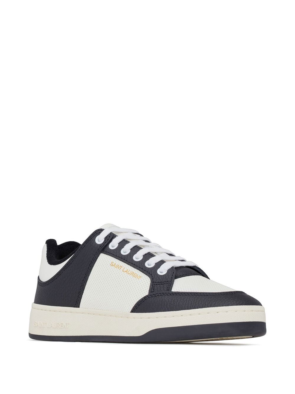 SL/61 low-top sneakers in black/white calfskin