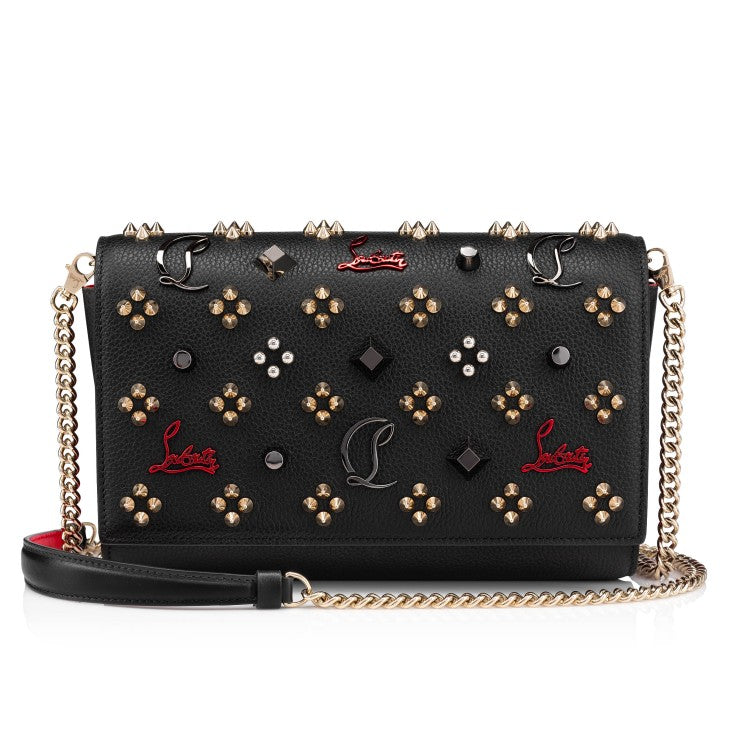 Pochette Paloma con borchie Loubinthesky nero