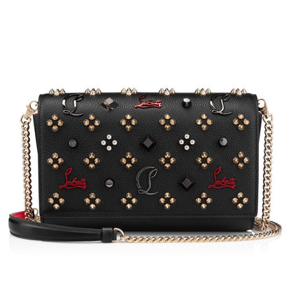 Pochette Paloma con borchie Loubinthesky nero